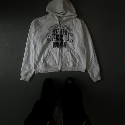 WHITE STATIC RELAPSE HOODIE