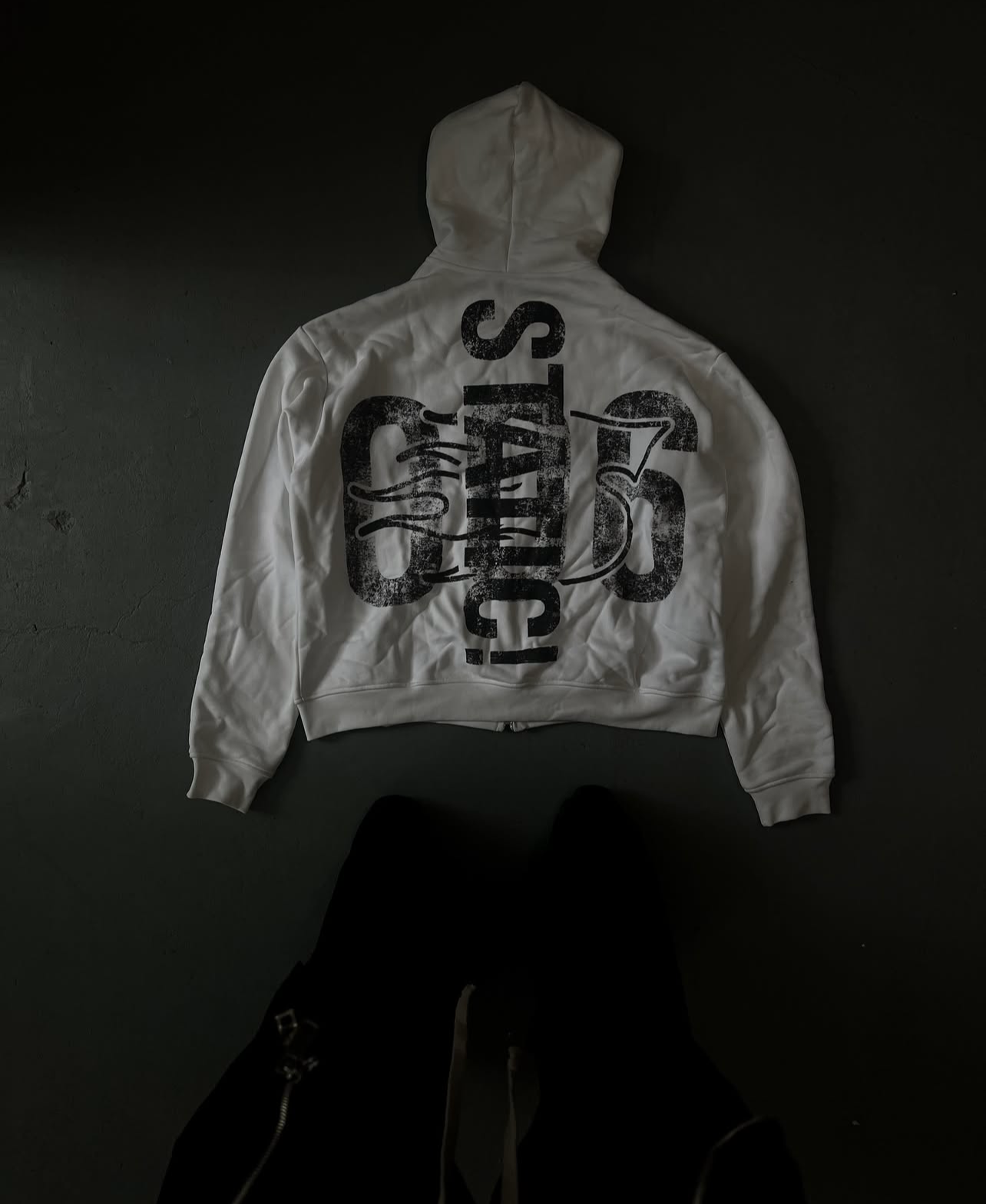 WHITE STATIC RELAPSE HOODIE